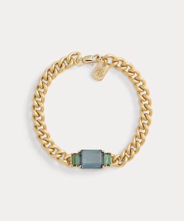 ゴールドプレーテッド ストーン フレックス ブレスレット