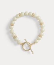 パヴェ フェイクパール フレックス ブレスレット