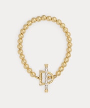 ゴールドプレーテッド ビーデッド ホースビット ブレスレット