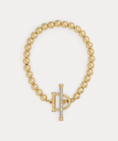 ゴールドプレーテッド ビーデッド ホースビット ブレスレット