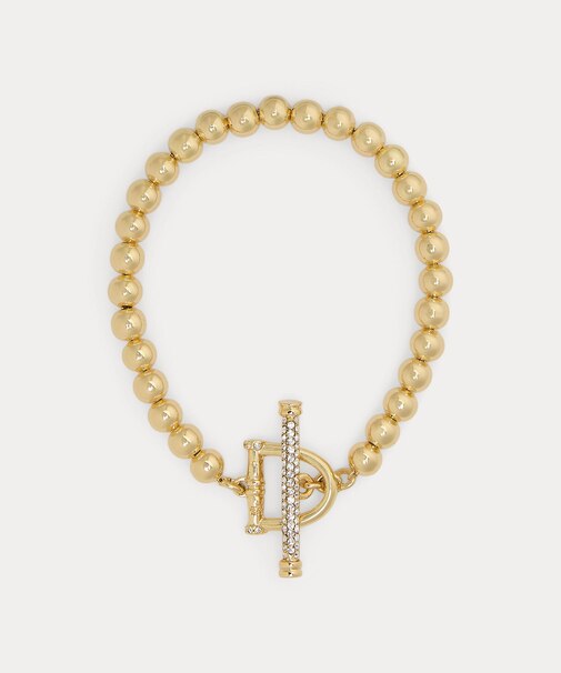 ゴールドプレーテッド ビーデッド ホースビット ブレスレット