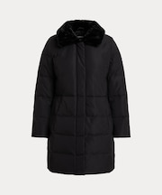 フェイクファートリム ダウン コート