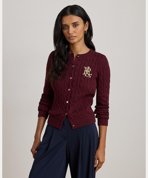 ケーブルニット コットン カーディガン ケーブルニット コットン カーディガン｜ローレン ラルフ ローレンの