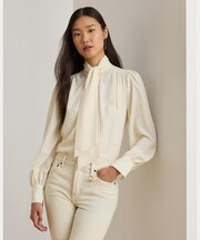 ジョーゼット タイネック ブラウス