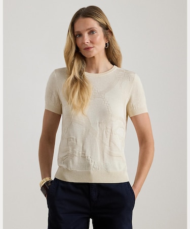 ベルティングモチーフ ショートスリーブ セーター