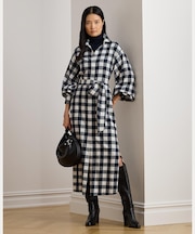 バッファロー チェック ベルテッド コットン シャツドレス