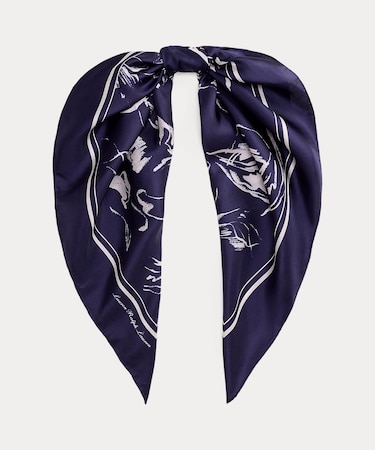 フローラル シルク スクエア スカーフ