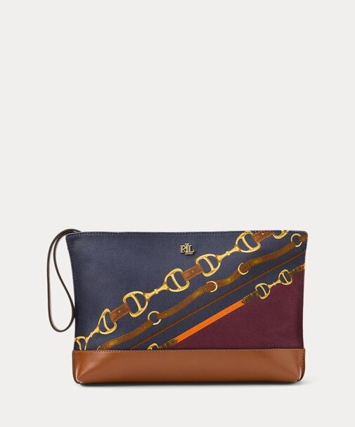 ベルティングプリント キャンバス ラージ ポーチ