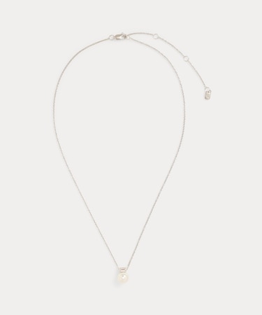 スターリング シルバー フェイクパール ネックレス