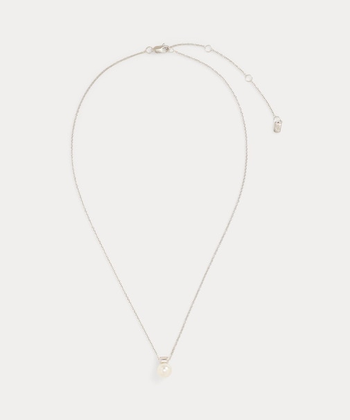 スターリング シルバー フェイクパール ネックレス