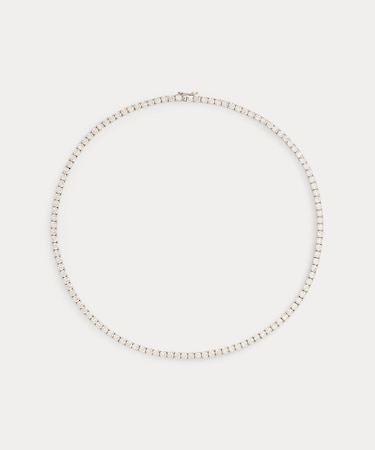 ロジウムプレーテッド キュービック ジルコニア ネックレス