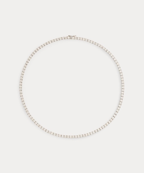 ロジウムプレーテッド キュービック ジルコニア ネックレス