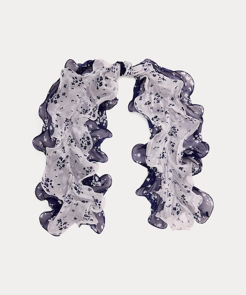 フローラル フリル スカーフ