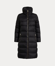 ファネルネック キルテッド ダウン コート