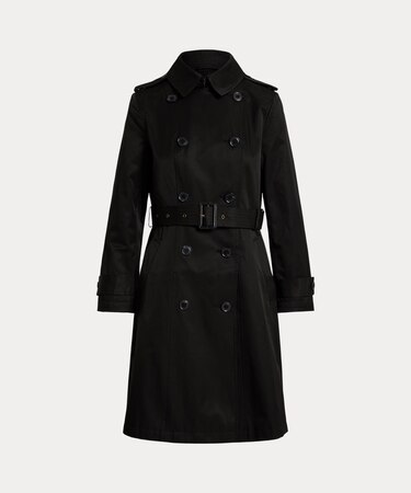 ダブルブレステッド コットンブレンド トレンチ コート