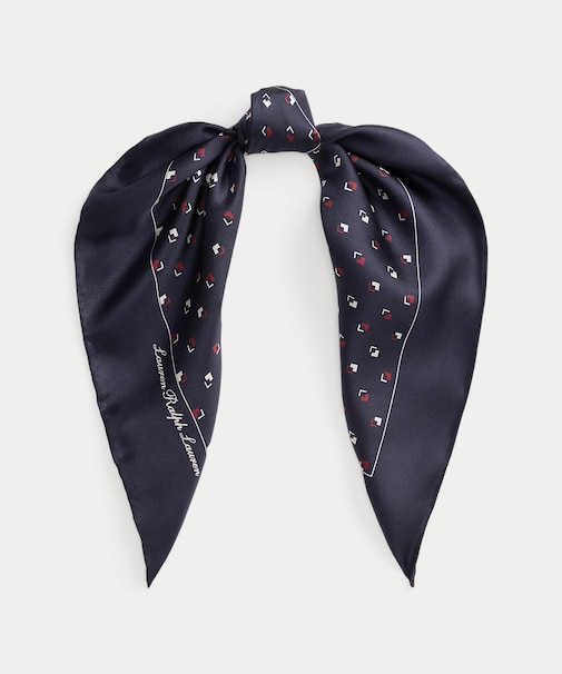 ジオプリント シルク スクエア スカーフ