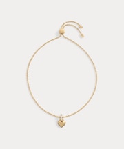 ゴールドプレーテッド ハート スライダー ブレスレット