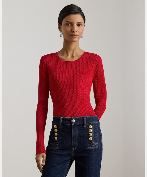 ミニケーブル クルーネック セーター