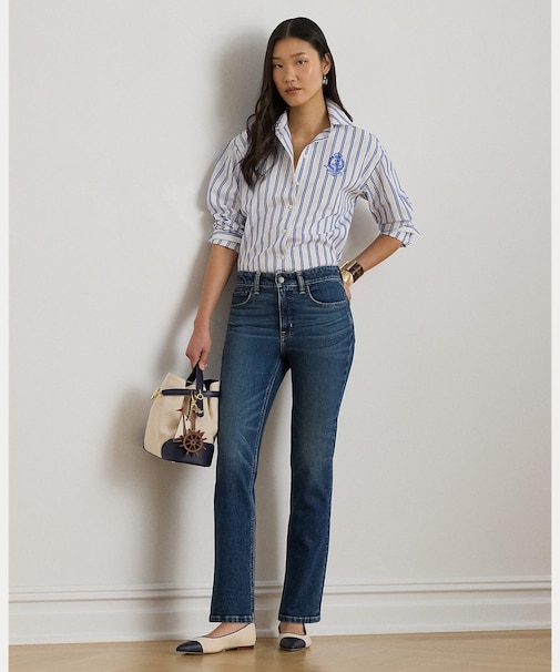 ハイライズ ストレート アンクル ジーンズ