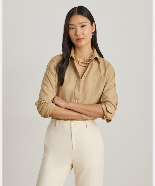 リラックス フィット リネン シャツ