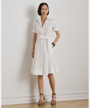 コットンブレンド シャツドレス