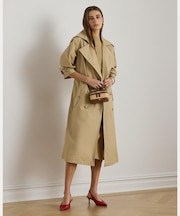 ダブルブレステッド コットン トレンチ コート