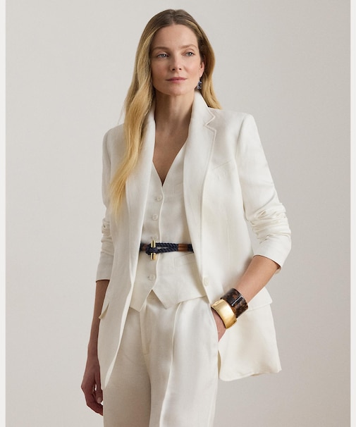 リネンブレンド ツイル ブレザー