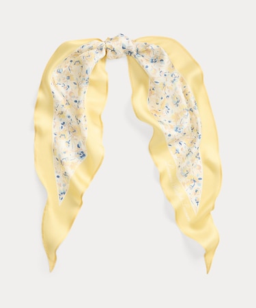 フローラル シルク ダイヤモンド スカーフ