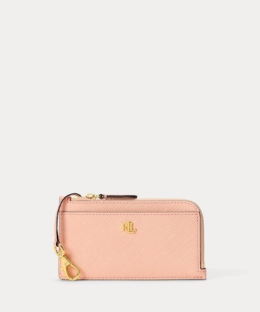 テクスチャード レザー Lジップ カード ケース