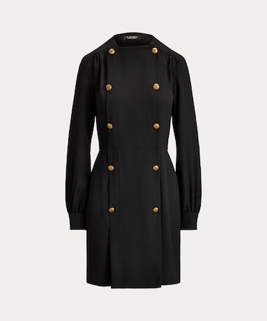 ダブルブレステッド ジョーゼット ドレス