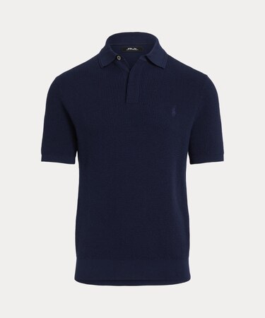 （POLO GOLF）ワッフルニット コットン ポロカラー セーター