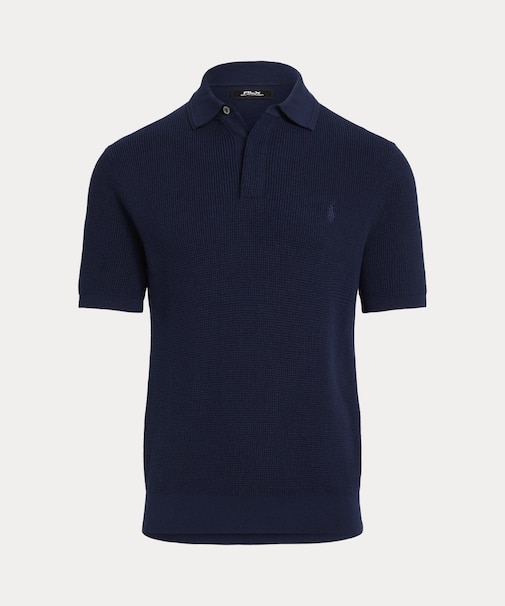 （POLO GOLF）ワッフルニット コットン ポロカラー セーター