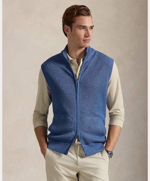 POLO GOLF）パフォーマンス フルジップ セーター ベスト｜ポロ