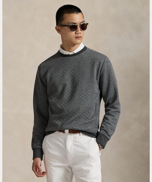 RLX）キルテッド ダブルニット クルーネック スウェットシャツ