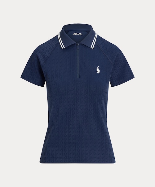 RLX）ケーブル ジャカード クォータージップ ポロシャツ｜ポロ ゴルフ