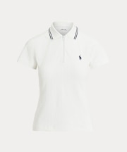 （RLX）ケーブル ジャカード クォータージップ ポロシャツ