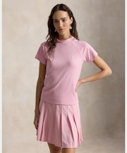 （RLX）リブ ストレッチブレンド モックネック