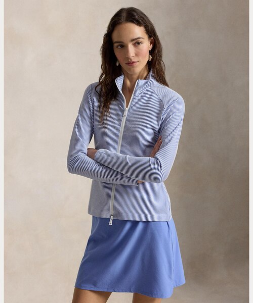 RLX）シアサッカー モックネック ジップ ジャケット｜ポロ ゴルフ