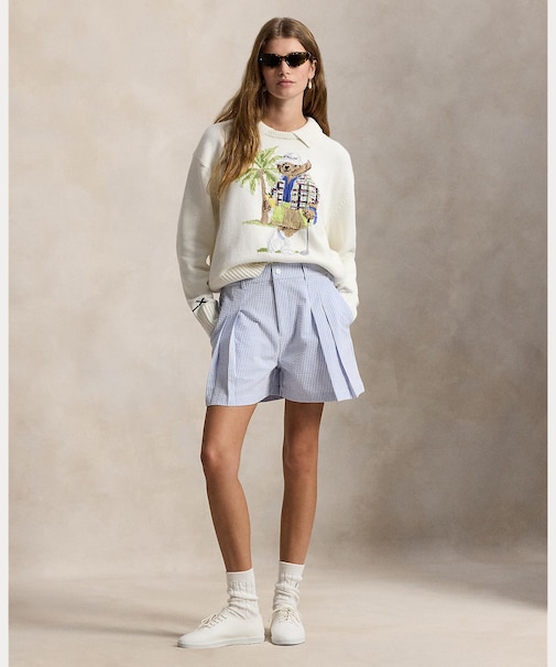 (RLX)シアサッカー プリーテッド ショートパンツ