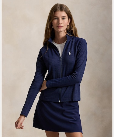 (RLX)ケーブル ストレッチジャカード ジップ ジャケット