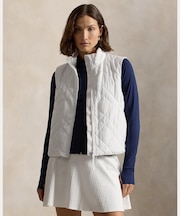 （RLX）ハイブリッド キルテッドパネル スリーブレス ジップ ベスト