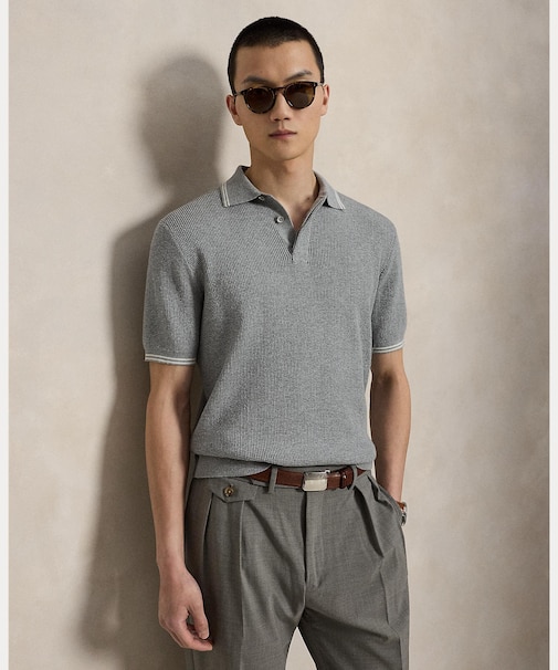 (POLO GOLF)ワッフルニット コットン ポロ セーター
