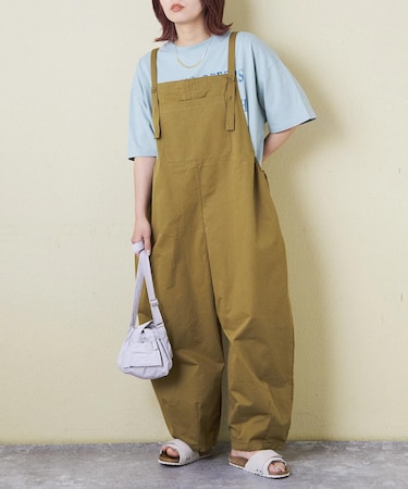 【人気アイテムが再入荷】ツイル ビッグ サロペット