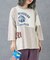 20/- 天竺 パウダー加工 7分袖 リメイク風 切替 Tシャツ