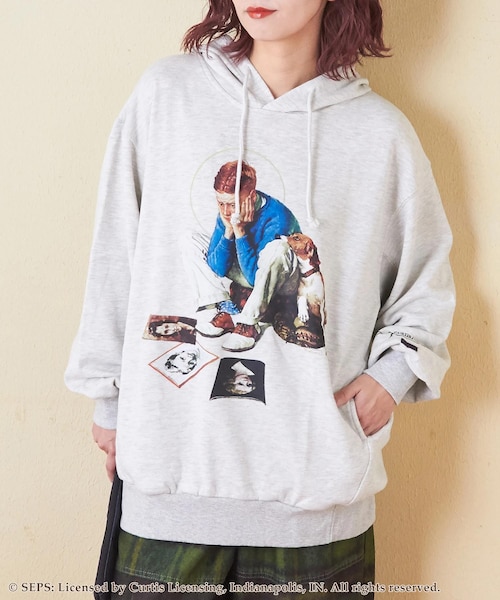 ノーマンロックウェルプリントクルーネックスウェット ノーマンロックウェルプリントクルーネックスウェット - メルカリ