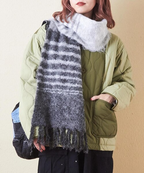 ブラッシング ニット マフラー｜キューブシュガーの通販｜&mall