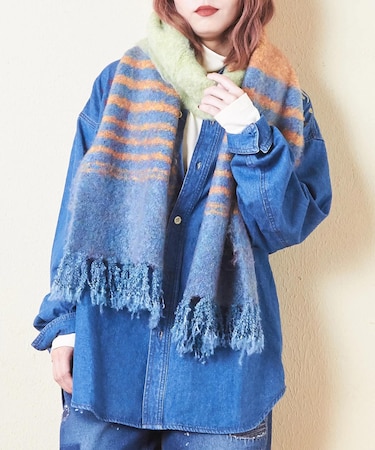 ブラッシング ニット マフラー