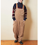 ワイド コーデュロイ サロペット パンツ