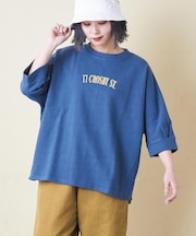 ソフト インレイ 袖口タック ドルマンスリーブ Tシャツ