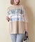 21/-OE天竺 カットソー パウダー加工 切替 ビッグ Tシャツ